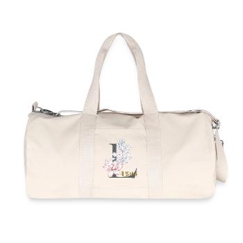 Lettre initiale Lena - Sac de sport en toile recyclée Stanley/Stella - blanc naturel - Devant