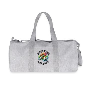 Fußball Schulstart Geschenk Erstklässler Junge - Recycelte Canvas-Sporttasche von Stanley/Stella - Grau meliert - Vorne
