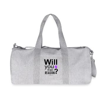 Will You not Then Reason-Quran Quote - Recycled Canvas Sports Bag by Stanley/Stella - heather grey - Front