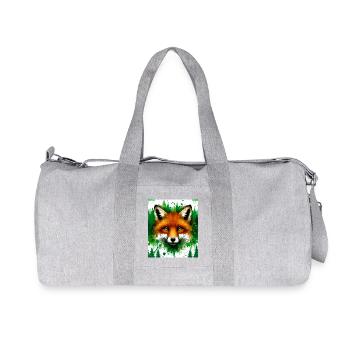 Fuchs - Recycelte Canvas-Sporttasche von Stanley/Stella - Grau meliert - Vorne