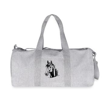 Cheval Chevaux Cadeau - Sac de sport en toile recyclée Stanley/Stella - gris chiné - Devant