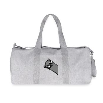 Llama Alpaca Head Sunglasses Cool Gray Funny Cute - Recycled Canvas Sports Bag by Stanley/Stella - heather grey - Front