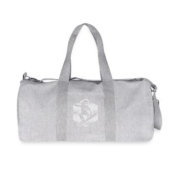 Une focalisation pure sur le snowboard - Sac de sport en toile recyclée Stanley/Stella - gris chiné - Devant