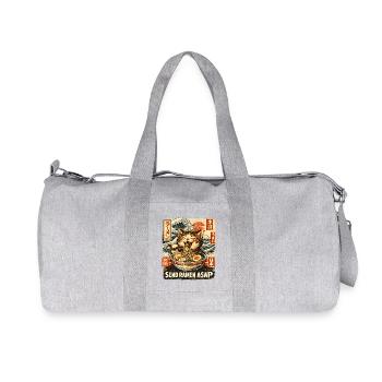 Ramen Noodles Cat Lover Retro Kawaii Cats - Recycled Canvas Sports Bag by Stanley/Stella - heather grey - Front