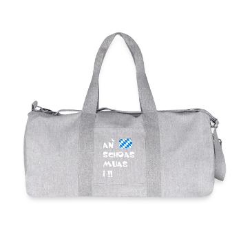 Bavarian dialect An Schoas muas i. - Recycled Canvas Sports Bag by Stanley/Stella - heather grey - Front