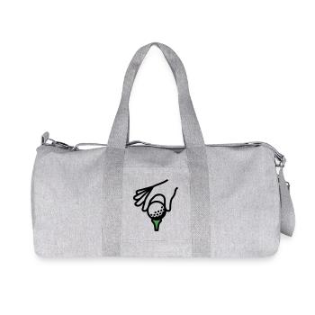 Golfball Abschlag Tee Golfsport Golfclub Golfer - Recycelte Canvas-Sporttasche von Stanley/Stella - Grau meliert - Vorne