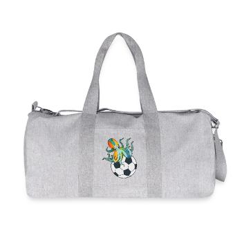 Pieuvre à encre colorée sur un ballon de football - Sac de sport en toile recyclée Stanley/Stella - gris chiné - Devant