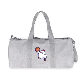 Basketball-Chick Pop Art - Recycelte Canvas-Sporttasche von Stanley/Stella - Grau meliert - Vorne