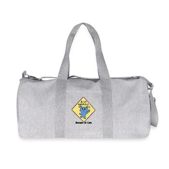 Katzenmotiv Strassenschild - Recycelte Canvas-Sporttasche von Stanley/Stella - Grau meliert - Vorne
