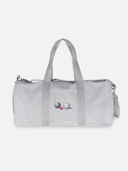 Une partie de petanque - Recycelte Canvas-Sporttasche von Stanley/Stella - Grau meliert