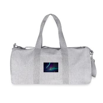 Abisko Sweden Northern Lights 2 - Recycled Canvas Sports Bag by Stanley/Stella - heather grey - Front