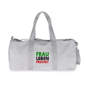 Frau leben freiheit - Recycelte Canvas-Sporttasche von Stanley/Stella - Grau meliert - Vorne