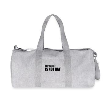 impossible is not gay - Recycled Canvas Sports Bag by Stanley/Stella - heather grey - Front