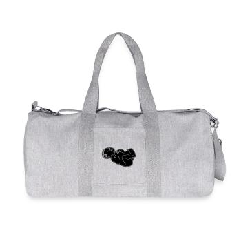 Illustration d’ombre de bébé nouveau-né - Sac de sport en toile recyclée Stanley/Stella - gris chiné - Devant