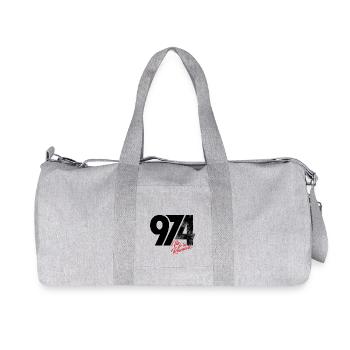 974 Ile de la Réunion Signature 2 - Sac de sport en toile recyclée Stanley/Stella - gris chiné - Devant