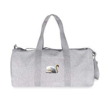 Elegant swan with wing details - Recycled Canvas Sports Bag by Stanley/Stella - heather grey - Front