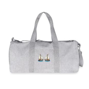 sailboats - Recycled Canvas Sports Bag by Stanley/Stella - heather grey - Front