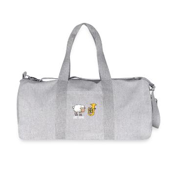 One BaaH Sheep and Tuba - Recycled Canvas Sports Bag by Stanley/Stella - heather grey - Front