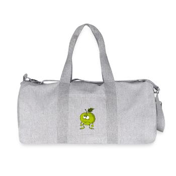 pomme verte Grim visage - Sac de sport en toile recyclée Stanley/Stella - gris chiné - Devant