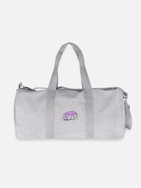 Festive Confetti Explosion - Recycled Canvas Sports Bag by Stanley/Stella - heather grey