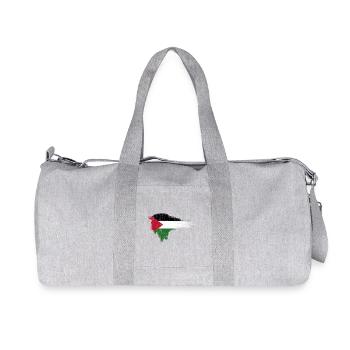 Flag Brush : Art du drapeau palestinien - Sac de sport en toile recyclée Stanley/Stella - gris chiné - Devant