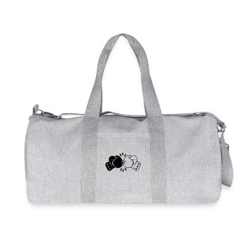 Boxboxhandschuhe Kontakt mit Blitz - Recycelte Canvas-Sporttasche von Stanley/Stella - Grau meliert - Vorne