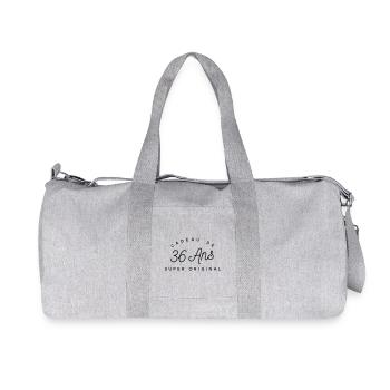 Cadeau 36 ans - Sac de sport en toile recyclée Stanley/Stella - gris chiné - Devant