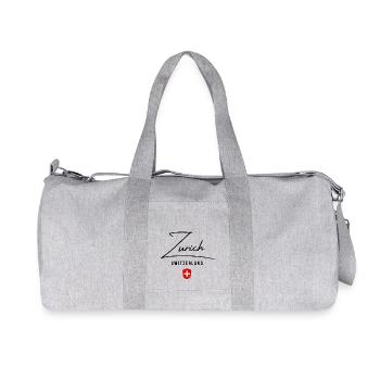 I Love Zurich, Zurich Switzerland - Recycled Canvas Sports Bag by Stanley/Stella - heather grey - Front