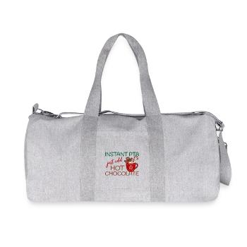 Instant PTA hot chocolate Christmas - Recycled Canvas Sports Bag by Stanley/Stella - heather grey - Front