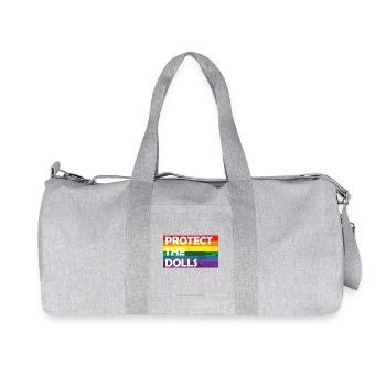 PROTÉGEZ L’ARC-EN-CIEL DES POUPÉES - Sac de sport en toile recyclée Stanley/Stella - gris chiné - Devant