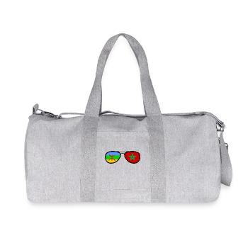 Marokko Amazigh Flagge - Brille - Recycelte Canvas-Sporttasche von Stanley/Stella - Grau meliert - Vorne
