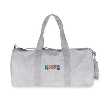 Coole Blume Krankenschwester Geschenk für Krankenschwester zukünftige Krankenschwester - Recycelte Canvas-Sporttasche von Stanley/Stella - Grau meliert - Vorne