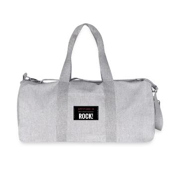 Hard Attitude Rock Poster Description - Recycled Canvas Sports Bag by Stanley/Stella - heather grey - Front
