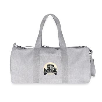 Classic Vintage Car Retro Design - Recycled Canvas Sports Bag by Stanley/Stella - heather grey - Front