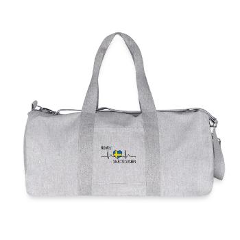 Mon cœur bat pour la Suède Scandinavie - Sac de sport en toile recyclée Stanley/Stella - gris chiné - Devant