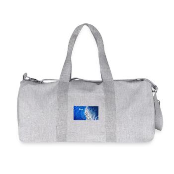 Cobalt Bubblewave Abstract - Recycled Canvas Sports Bag by Stanley/Stella - heather grey - Front