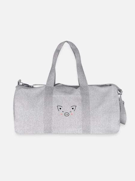 Pig sow piglet piglet boar I gift idea - Recycled Canvas Sports Bag by Stanley/Stella - heather grey