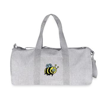 lustige Hummel 3 - Recycelte Canvas-Sporttasche von Stanley/Stella - Grau meliert - Vorne