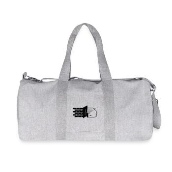 Plasterer logo stones and stucco - Recycled Canvas Sports Bag by Stanley/Stella - heather grey - Front