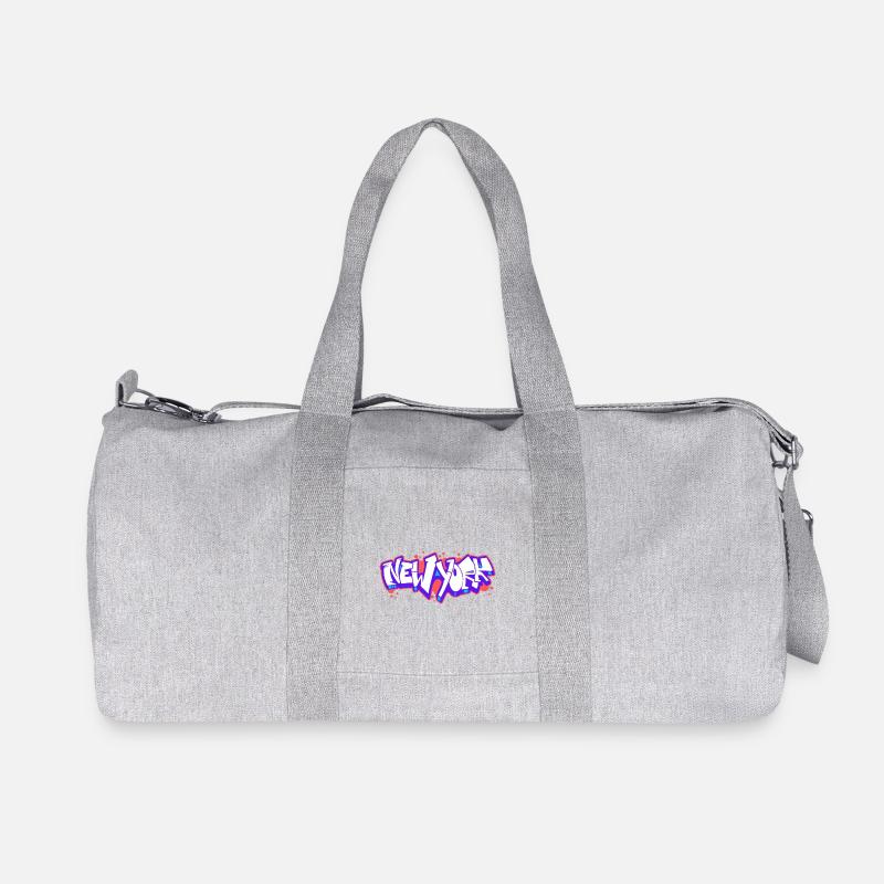 New York Horizontales Graffiti 1 - Recycelte Canvas-Sporttasche von Stanley/Stella - Grau meliert