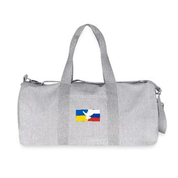 Peace for Ukraine and Russia - Recycled Canvas Sports Bag by Stanley/Stella - heather grey - Front