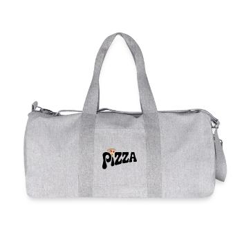 Pizza - Funny Pizza Quote Tshirt - Recycled Canvas Sports Bag by Stanley/Stella - heather grey - Front