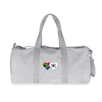 Afrique du Sud Drapeau de la Corée du Sud Coeur - Sac de sport en toile recyclée Stanley/Stella - gris chiné - Devant