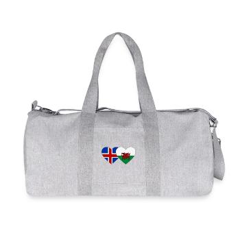 Cœur du drapeau Islande du Pays de Galles - Sac de sport en toile recyclée Stanley/Stella - gris chiné - Devant