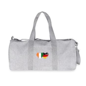 Elfenbeinkueste_Deutschland_Flagge_Herz_used - Sac de sport en toile recyclée Stanley/Stella - gris chiné - Devant