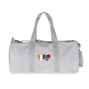 Cœur du drapeau de la Côte d’Ivoire et de la Norvège - Sac de sport en toile recyclée Stanley/Stella - gris chiné - Devant