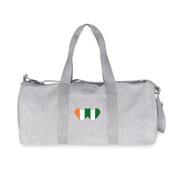Cœur du drapeau du Nigeria de Côte d’Ivoire - Sac de sport en toile recyclée Stanley/Stella - gris chiné - Devant