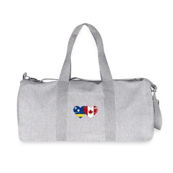 Curacao_Kanada_Flagge_Herz_used - Recycled Canvas Sports Bag by Stanley/Stella - heather grey - Front