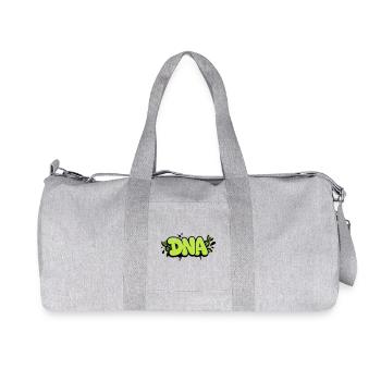 DNA Schriftzug Graffiti - Recycelte Canvas-Sporttasche von Stanley/Stella - Grau meliert - Vorne