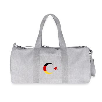 German and Turkish flag - Recycled Canvas Sports Bag by Stanley/Stella - heather grey - Front